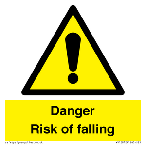 Danger Risk of falling